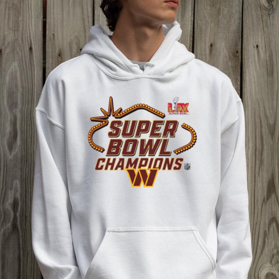 Official Washington Commanders Super Bowl LIX Champions Locker Room Logo Tee Official Washington Commanders Super Bowl LIX Champions Locker Room Logo Tee