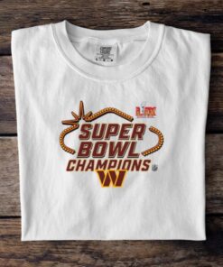Official Washington Commanders Super Bowl LIX Champions Locker Room Logo Tee