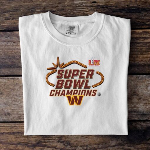 Official Washington Commanders Super Bowl LIX Champions Locker Room Logo Tee
