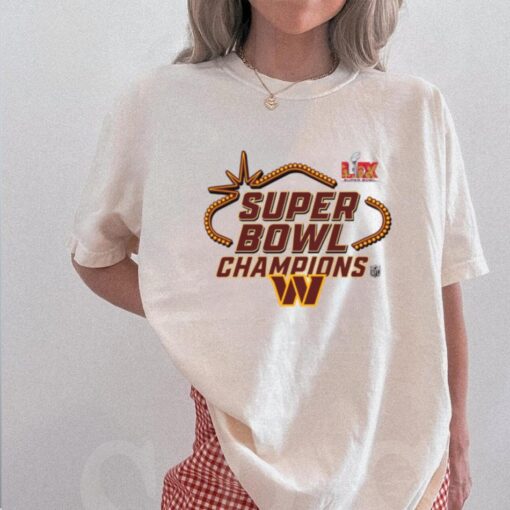 Official Washington Commanders Super Bowl LIX Champions Locker Room Logo Tee
