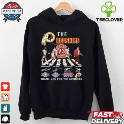 Official Washington Commanders The Redskins 93 Anniversary Signature Thank You For The Memories Signatures T Shirts