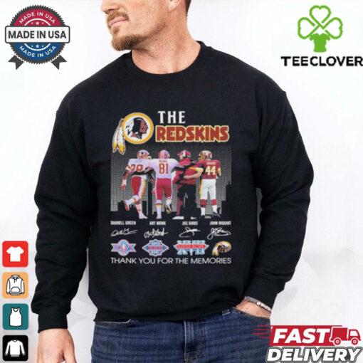 Official Washington Commanders The Redskins Legends Thank You For Memories T Shirt