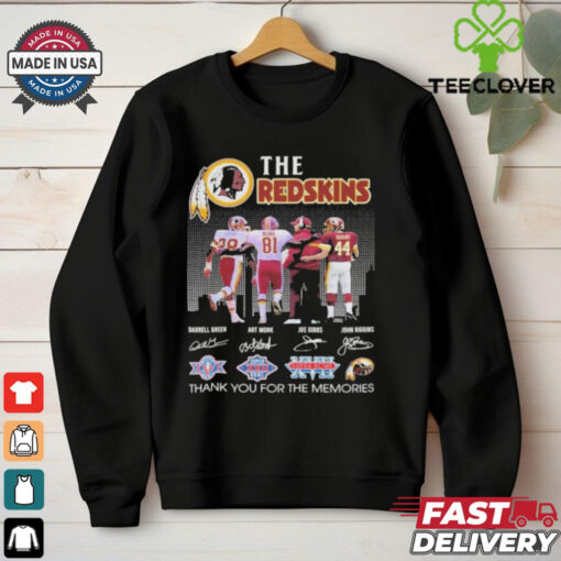 Official Washington Commanders The Redskins Legends Thank You For Memories T Shirt