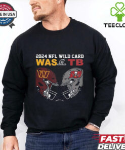 **Official Washington Commanders vs Tampa Bay Buccaneers 2024 NFL Wild Card Matchup T-Shirt** – Show your team spirit for this exciting playoff showdown with this official shirt featuring the Washington Commanders and Tampa Bay Buccaneers Wild Card matchup design!