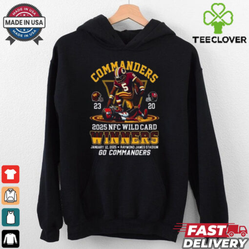 Official Washington Commanders Wild Card 2025 Winners For Fans T Shirt