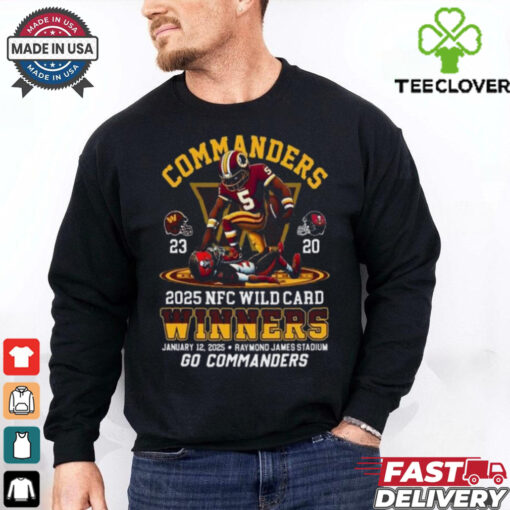 Official Washington Commanders Wild Card 2025 Winners For Fans T Shirt