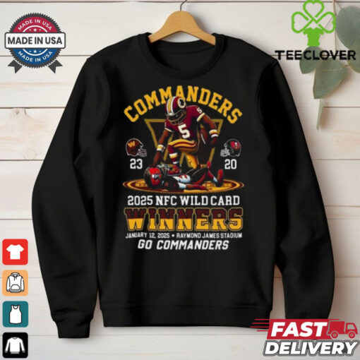 Official Washington Commanders Wild Card 2025 Winners For Fans T Shirt