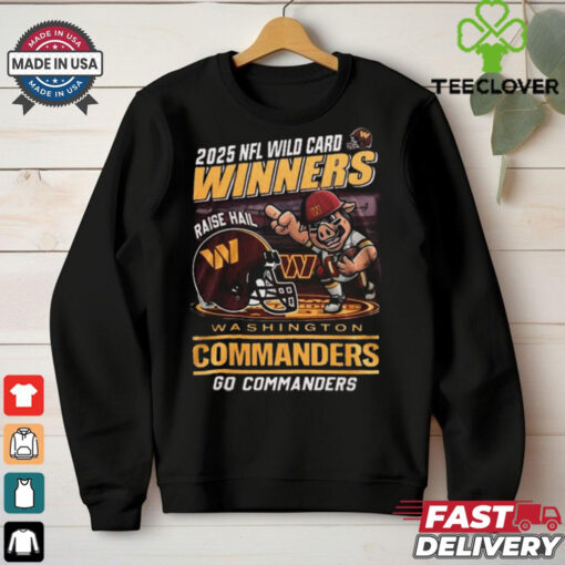 Official Washington Commanders Winners 2025 NFC Wild Card Mascot Shirt