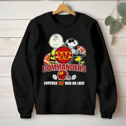 Official Washington Commanders forever win or lose Snoopy shirt