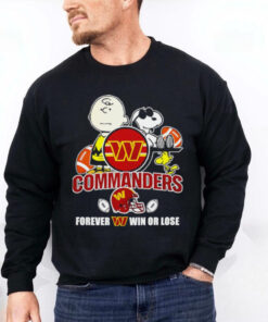 Official Washington Commanders forever win or lose Snoopy shirt