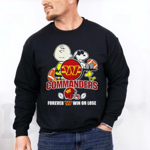 Official Washington Commanders forever win or lose Snoopy shirt