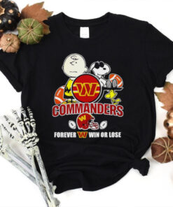 Official Washington Commanders forever win or lose Snoopy shirt