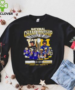 Official Washington Huskies vs Michigan Football 2024 National Championship Houston, Tx Signatures Shirt