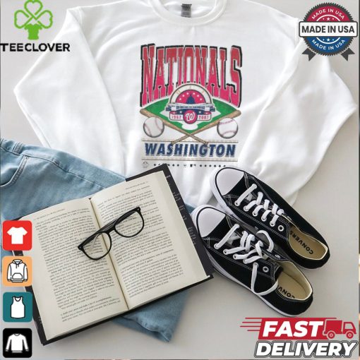 Official Washington Nationals White Straight Shot 47 Franklin Fashion Shirt