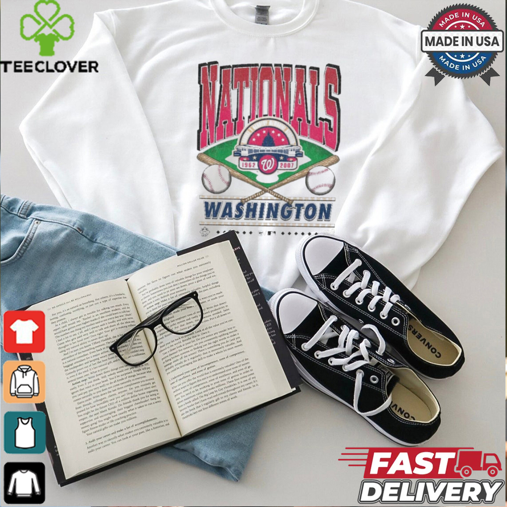 Official Washington Nationals White Straight Shot 47 Franklin Fashion Shirt Official Washington Nationals White Straight Shot 47 Franklin Fashion Shirt