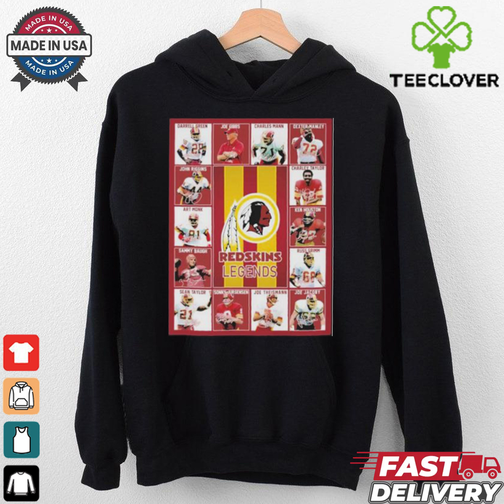 Official Washington Redskin Legends Players Blanket Shirt Official Washington Redskin Legends Players Blanket Shirt