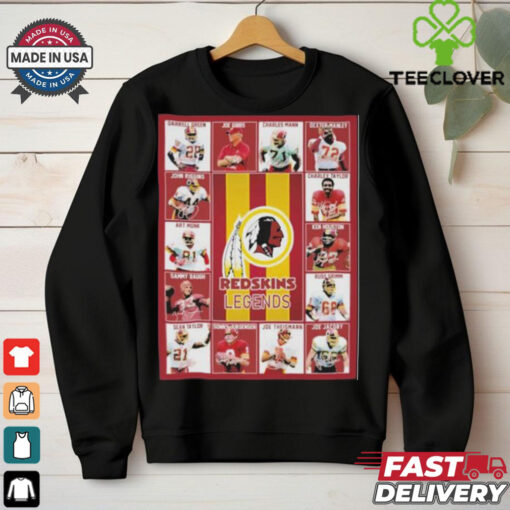 Official Washington Redskin Legends Players Blanket Shirt
