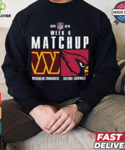 Official Washington commanders vs arizona cardinals 2024 NFL Week 4 Matchup T Shirt