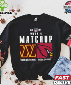 Official Washington commanders vs arizona cardinals 2024 NFL Week 4 Matchup T Shirt