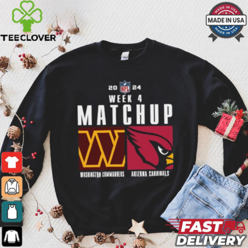 Official Washington commanders vs arizona cardinals 2024 NFL Week 4 Matchup T Shirt
