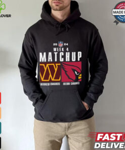 Official Washington commanders vs arizona cardinals 2024 NFL Week 4 Matchup T Shirt