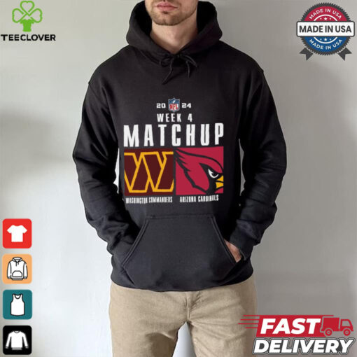 Official Washington commanders vs arizona cardinals 2024 NFL Week 4 Matchup T Shirt