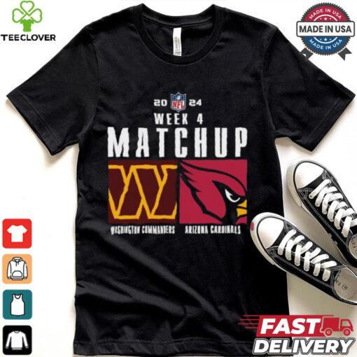 Official Washington commanders vs arizona cardinals 2024 NFL Week 4 Matchup T Shirt
