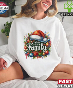 Official We Are Family Christmas 2024 Sublimation Santa Hat Christmas Crew Shirt