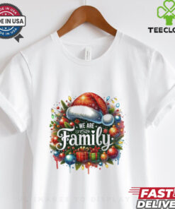 Official We Are Family Christmas 2024 Sublimation Santa Hat Christmas Crew Shirt