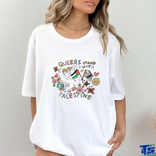 Official We Are Print Social Store Queers Stand With Palestine Shirt