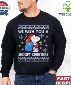 Official We Wish You A Snoopy Christmas Ugly Christmas Shirt