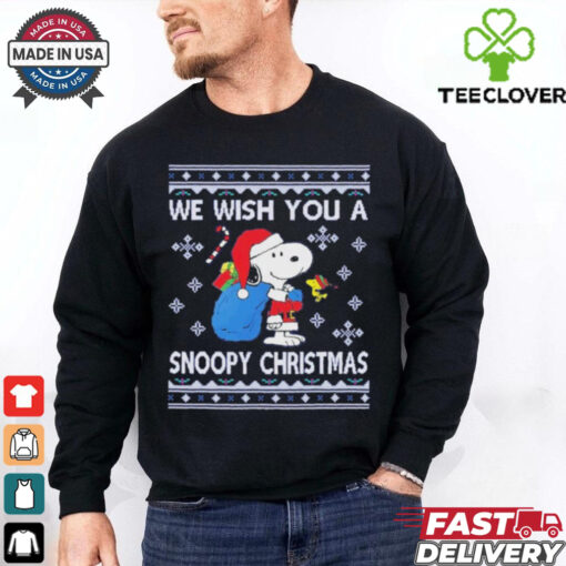 Official We Wish You A Snoopy Christmas Ugly Christmas Shirt