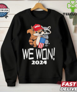 Official We Won 2024 The Squirrel And Fred The Raccoon Shirt