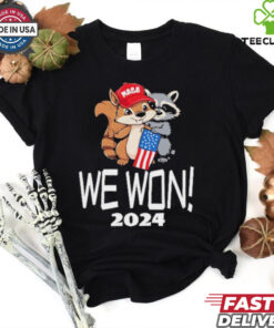 Official We Won 2024 The Squirrel And Fred The Raccoon Shirt