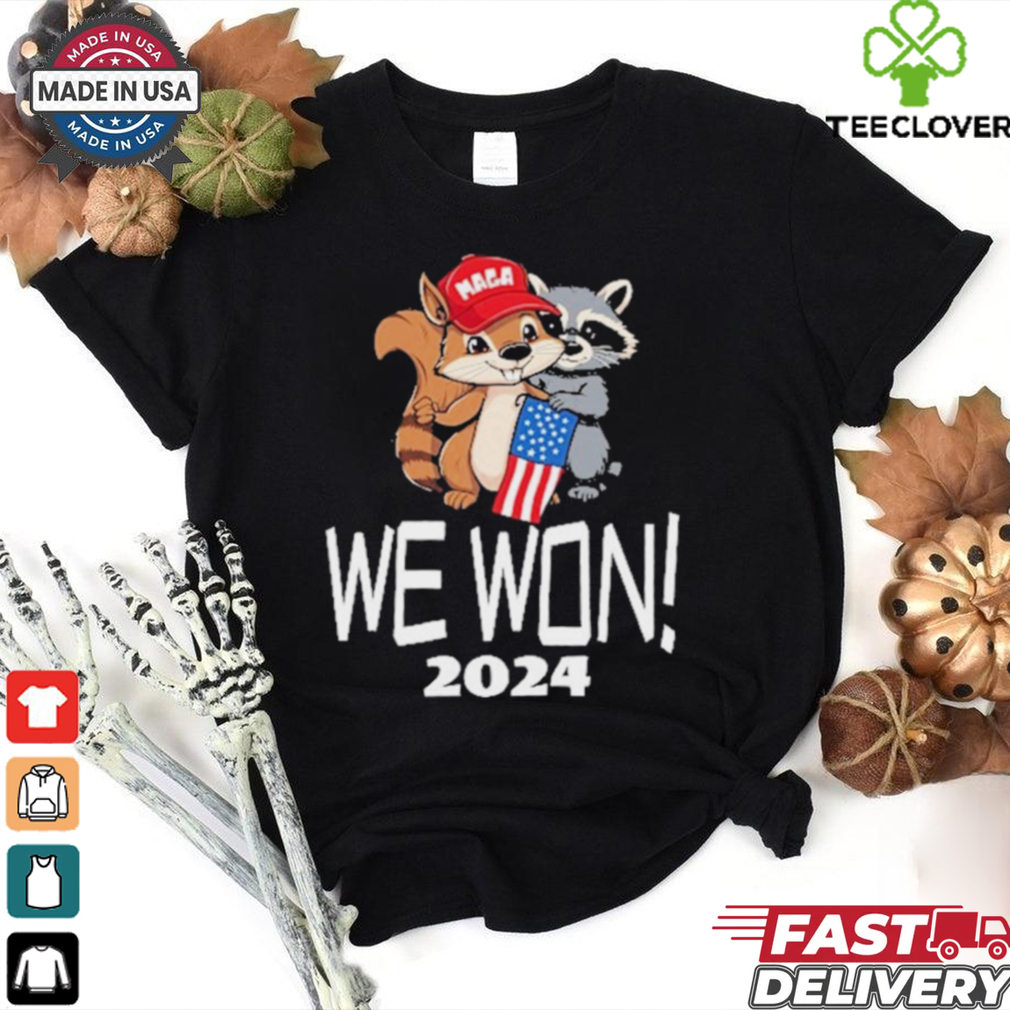 Official We Won 2024 The Squirrel And Fred The Raccoon Shirt Official We Won 2024 The Squirrel And Fred The Raccoon Shirt