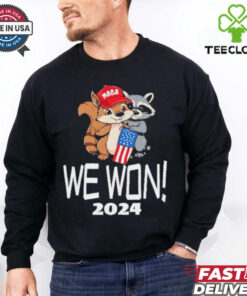 Official We Won 2024 The Squirrel And Fred The Raccoon Shirt