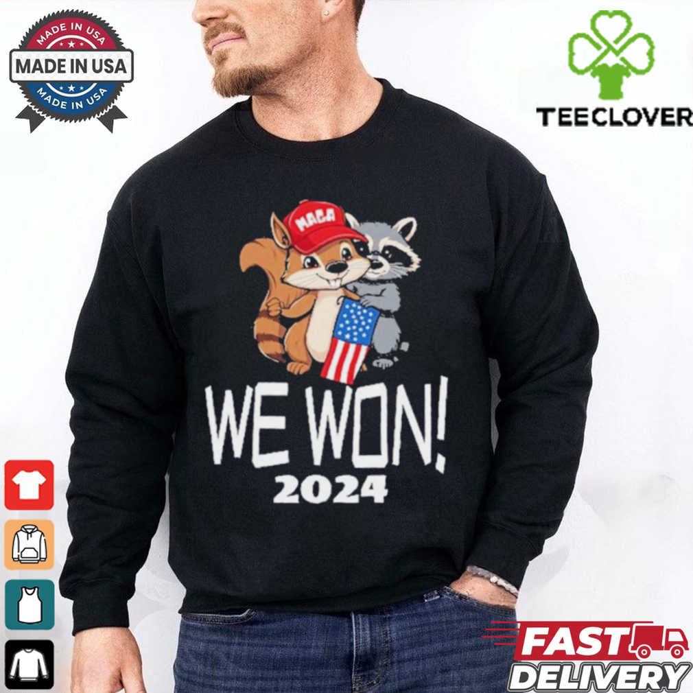 Official We Won 2024 The Squirrel And Fred The Raccoon Shirt Official We Won 2024 The Squirrel And Fred The Raccoon Shirt