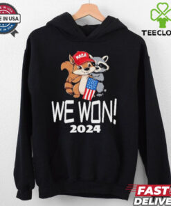 Official We Won 2024 The Squirrel And Fred The Raccoon Shirt