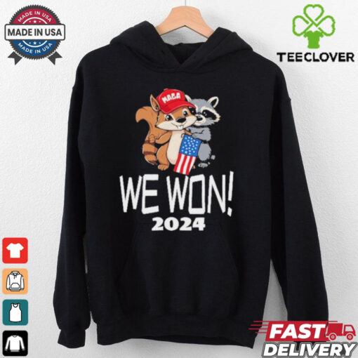 Official We Won 2024 The Squirrel And Fred The Raccoon Shirt