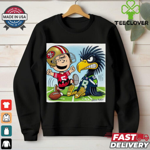 Official Week 11 Doodle Charlie Brown San Francisco 49ers vs Seattle Seahawks NFL Poster t shirt