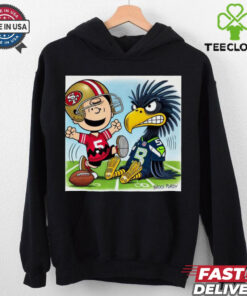 Official Week 11 Doodle Charlie Brown San Francisco 49ers vs Seattle Seahawks NFL Poster t shirt 1 Official Week 11 Doodle Charlie Brown San Francisco 49ers vs Seattle Seahawks NFL Poster t shirt