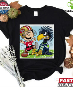 Official Week 11 Doodle Charlie Brown San Francisco 49ers vs Seattle Seahawks NFL Poster t shirt 3 Official Week 11 Doodle Charlie Brown San Francisco 49ers vs Seattle Seahawks NFL Poster t shirt