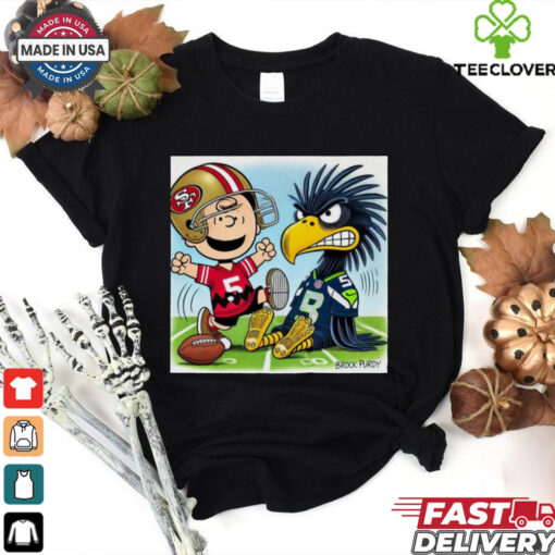 Official Week 11 Doodle Charlie Brown San Francisco 49ers vs Seattle Seahawks NFL Poster t shirt