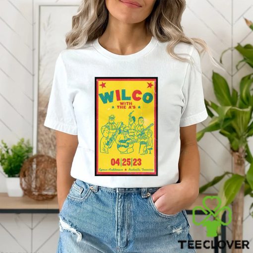 Official Wilco Nashville TN, Ryman Auditorium April 25 2023 Poster shirt