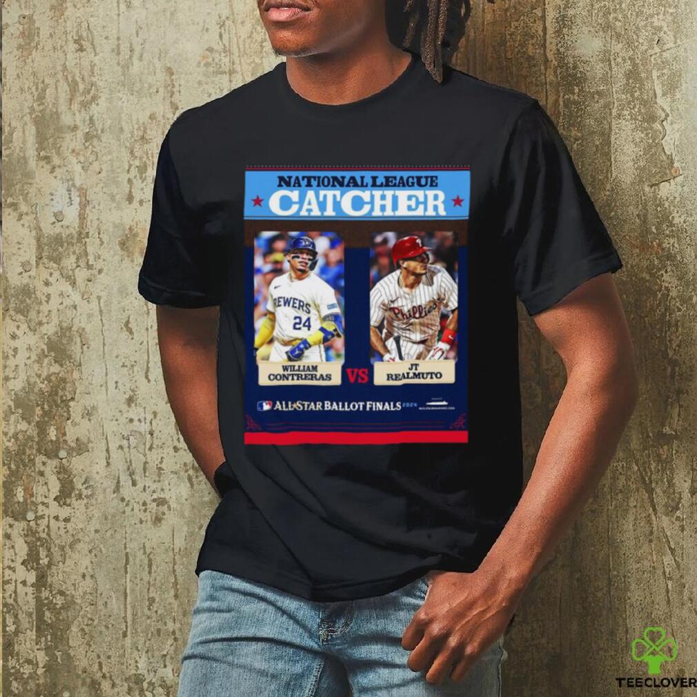 Official William Contreras vs Jt Realmuto National League Catcher All Star Ballot Finals 2024 Shirt Official William Contreras vs Jt Realmuto National League Catcher All Star Ballot Finals 2024 Shirt