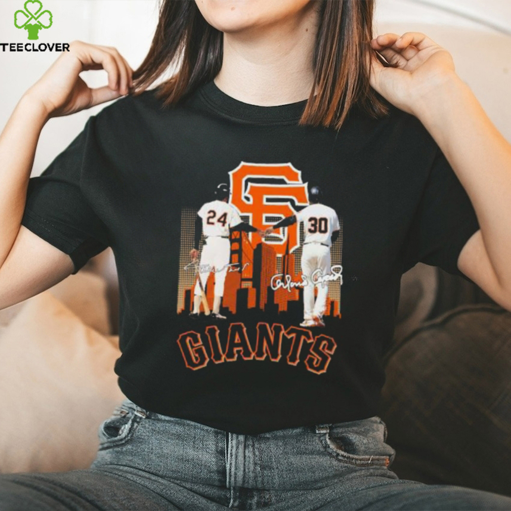 Official Willie Mays And Orlando Cepeda San Francisco Giants Signatures Shirt
