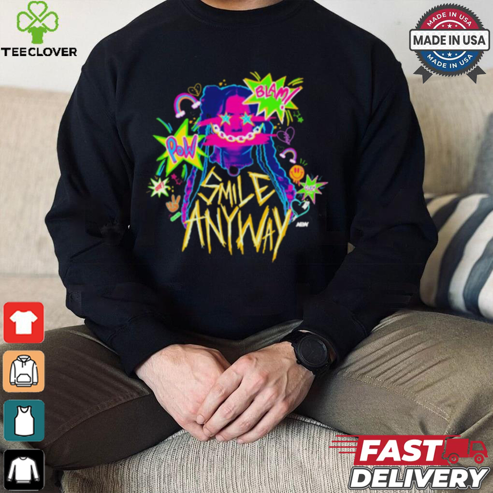 Official Willow Nightingale – Smile Anyways Pow Blam AEW t shirt Official Willow Nightingale – Smile Anyways Pow Blam AEW t shirt