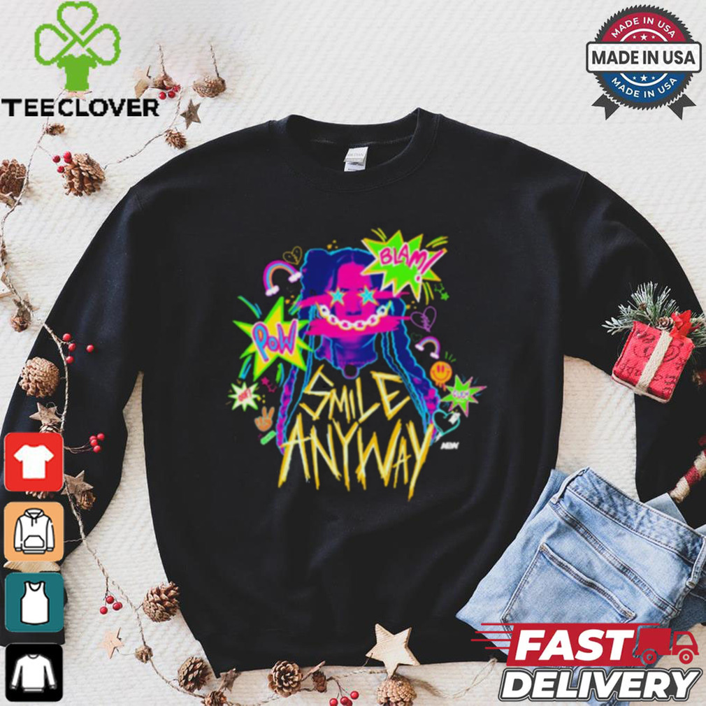 Official Willow Nightingale – Smile Anyways Pow Blam AEW t shirt Official Willow Nightingale – Smile Anyways Pow Blam AEW t shirt