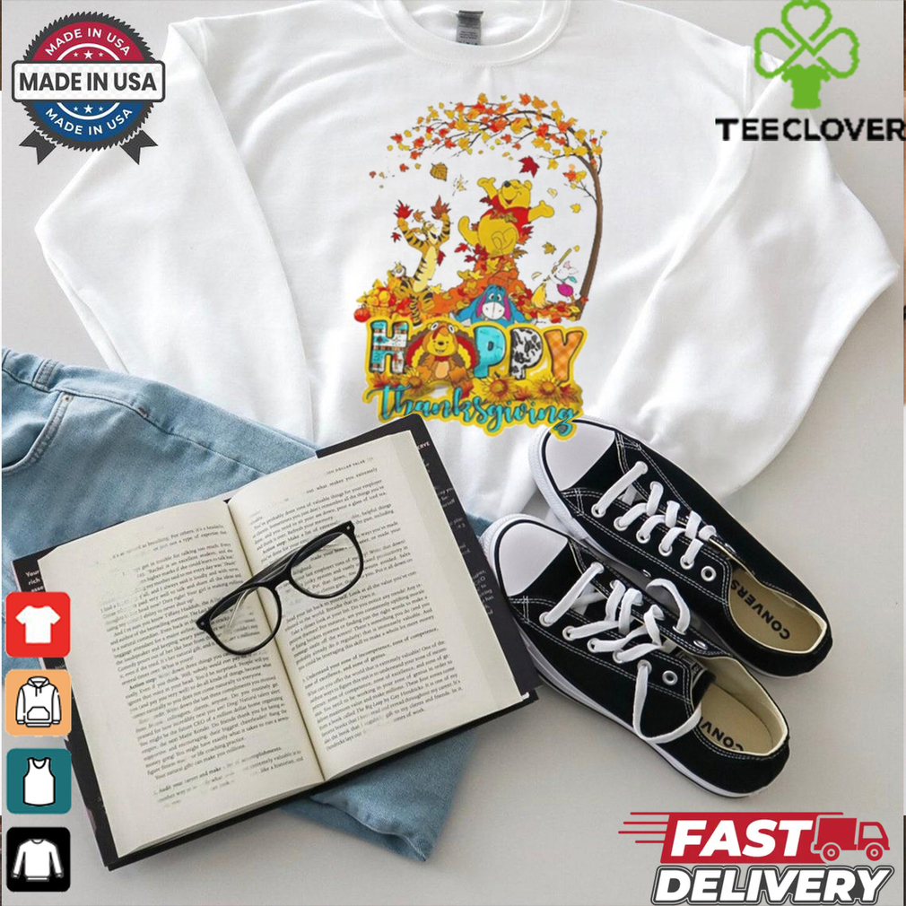 Official Winnie The Pooh Celebrating Thanksgiving Day With Friends 2024 Shirt Official Winnie The Pooh Celebrating Thanksgiving Day With Friends 2024 Shirt