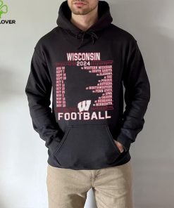 Official Wisconsin Badgers Red Champion 2024 Football Schedule Shirt